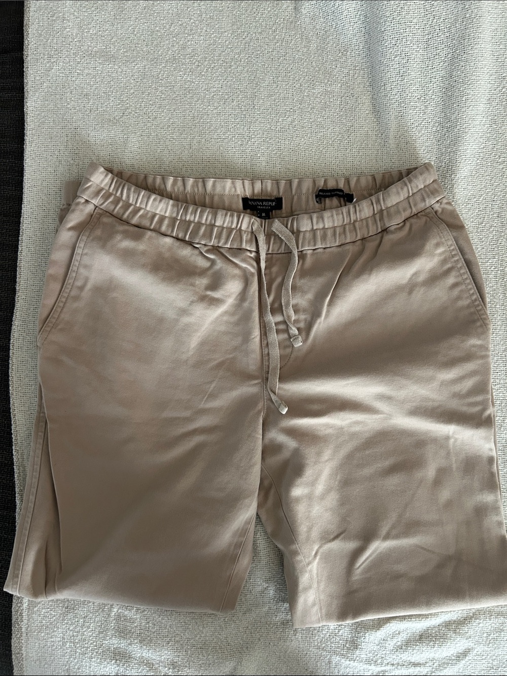 Banana Republic Beige Drawstring Relaxed Trousers